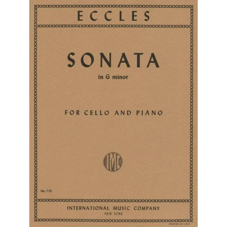Eccles Sonate g-Moll Noten für Cello und Klavier Moffat