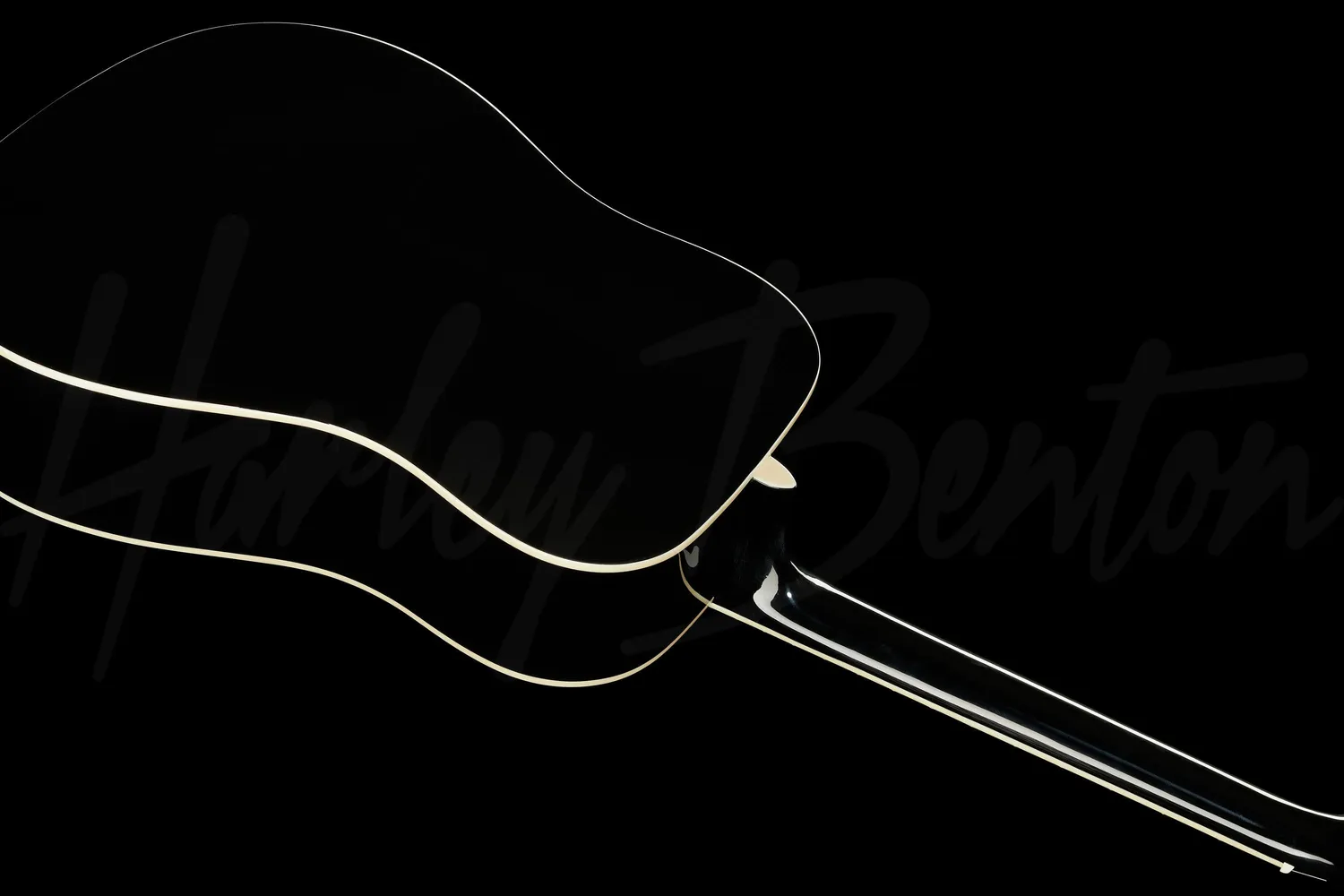 Harley Benton D-120LH Westerngitarre Schwarz Linkshand