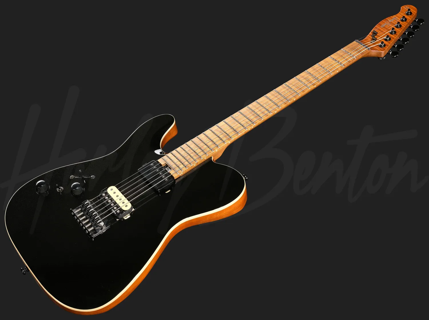 Harley Benton Fusion-T II HH LH MN HT BM E-Gitarre Black Linkshänder