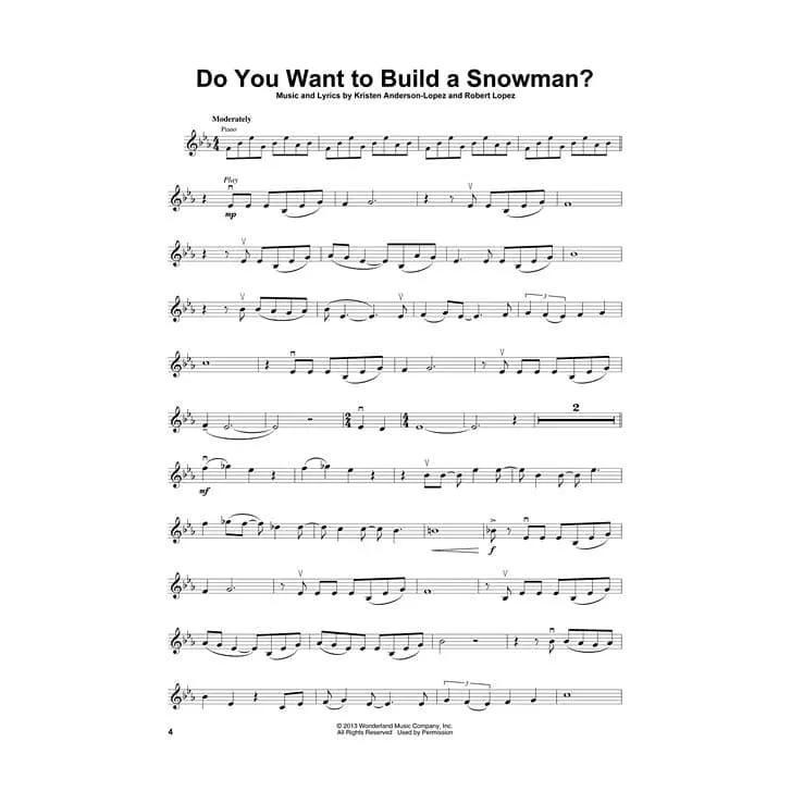 Hal Leonard Violin Play-Along Vol 48 Frozen Noten Audio