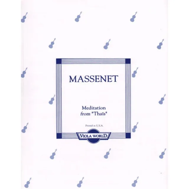 Viola World Massenet Méditation Thaïs Noten Viola Klavier