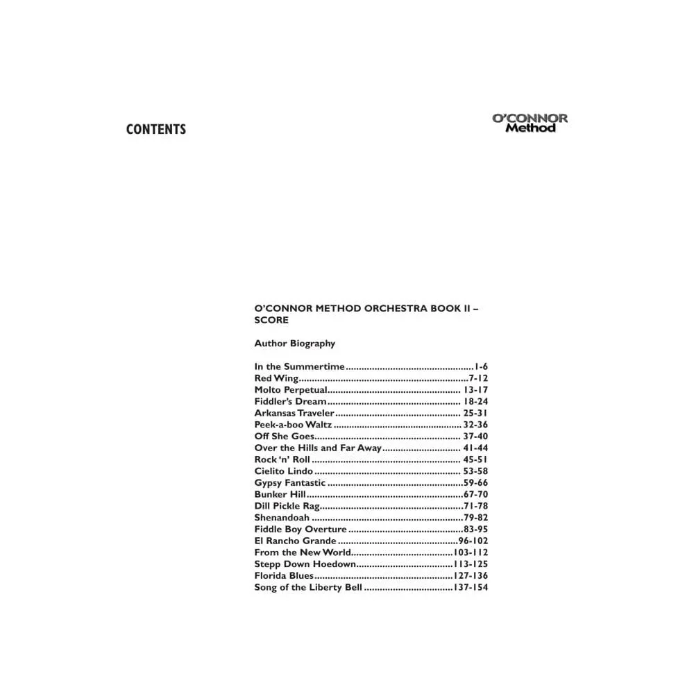 Shar Music O'Connor Method Orchestra Book II Partitur