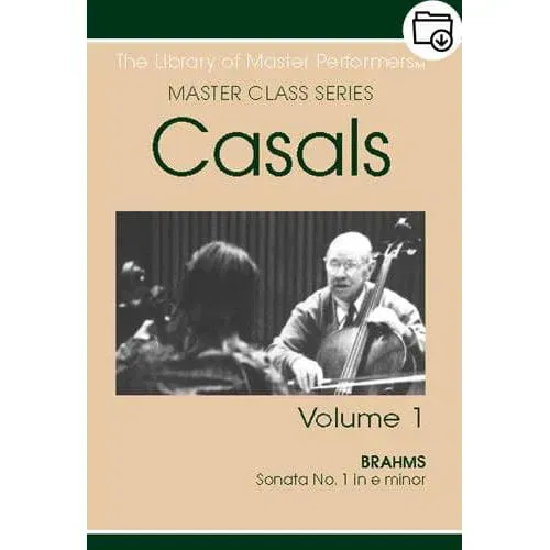 Casals Master Class Series Vol. 1 Cellonoten Unterricht