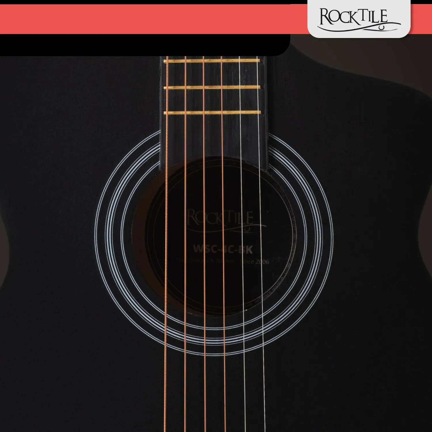 Rocktile WSC-4C Westerngitarre Schwarz Concert