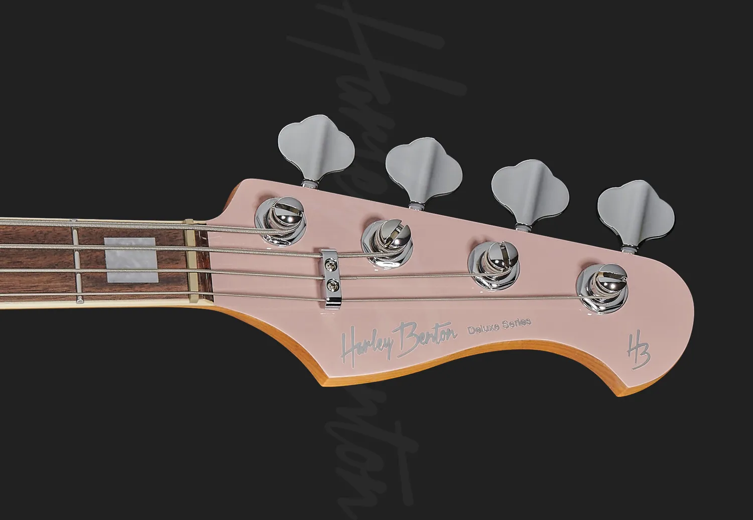 Harley Benton MV-4P E-Bass Shell Pink Splitcoil