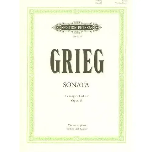 Edition Peters Grieg Sonate Nr.2 G-Dur Op.13 Noten Violine Klavier