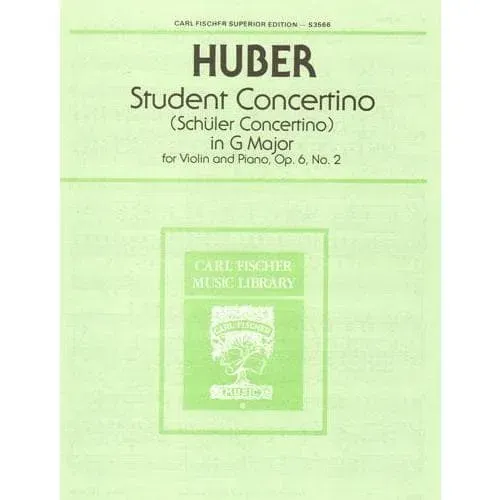 Huber Student Concertino Op.6 Nr.2 Noten Violine G-Dur