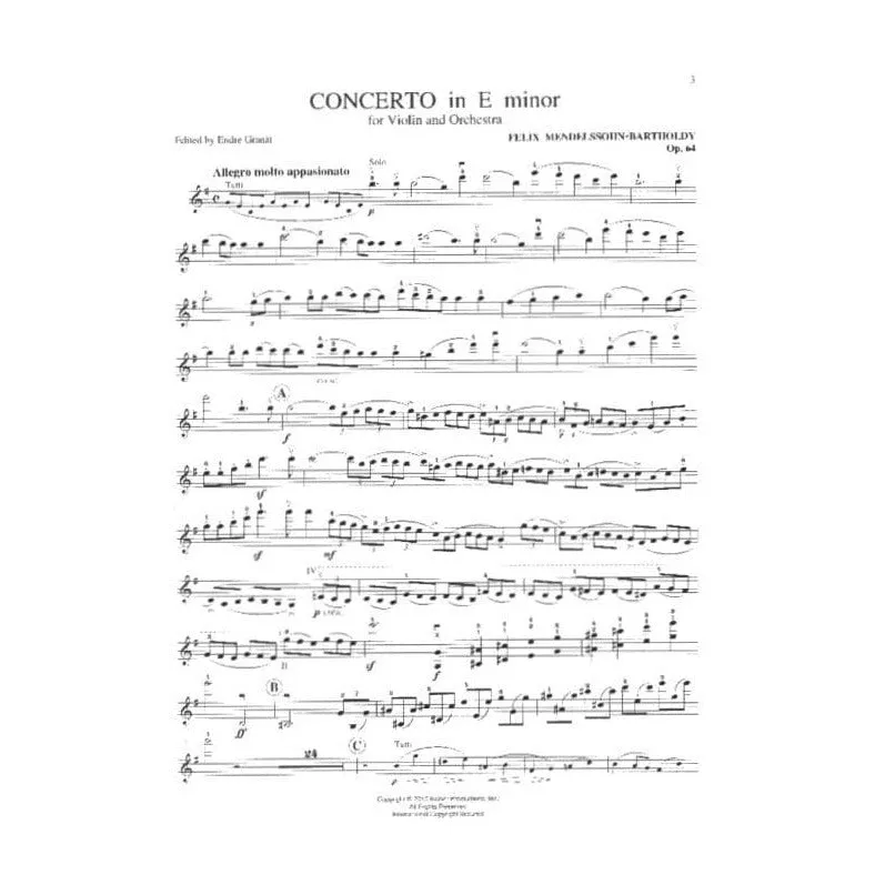 Keiser Mendelssohn e-Moll Noten Violine Urtext Sevcik
