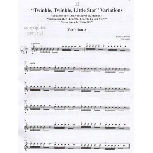 Shar Suzuki Piano School Noten mit CD Vol.1 Azuma