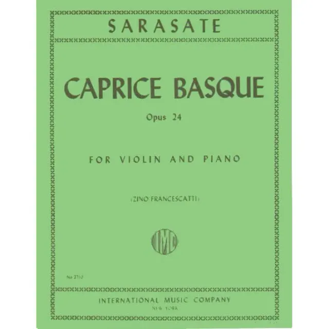 International Sarasate Caprice Basque Op24 Violine Klavier Noten