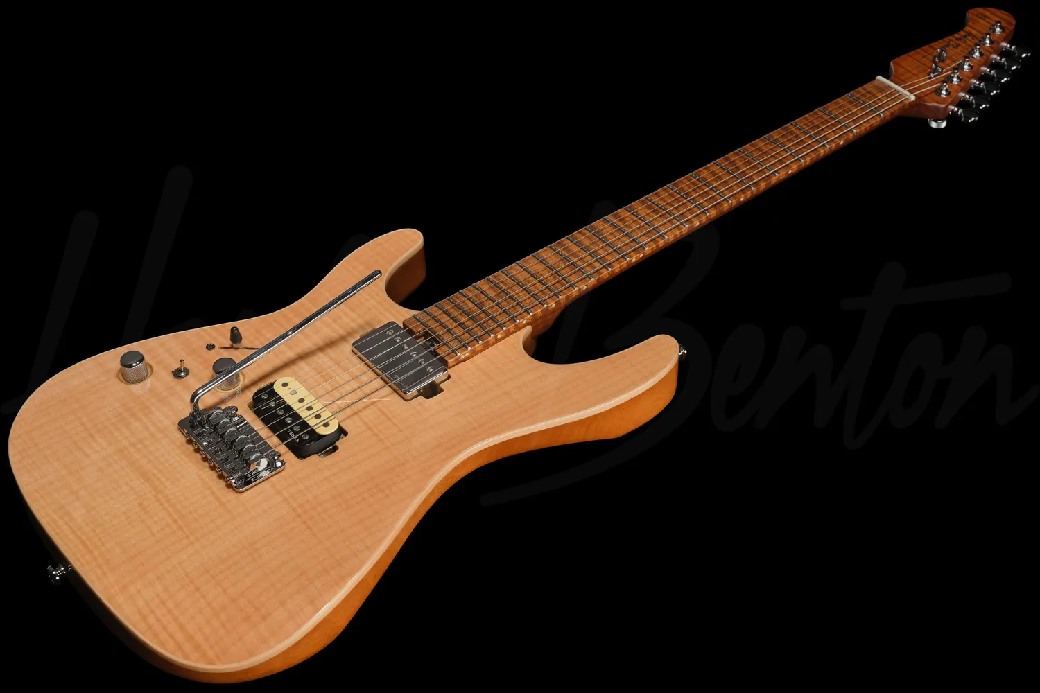 Harley Benton Fusion-IV HH LH MN FNT E-Gitarre Flame Natural Linkshänder