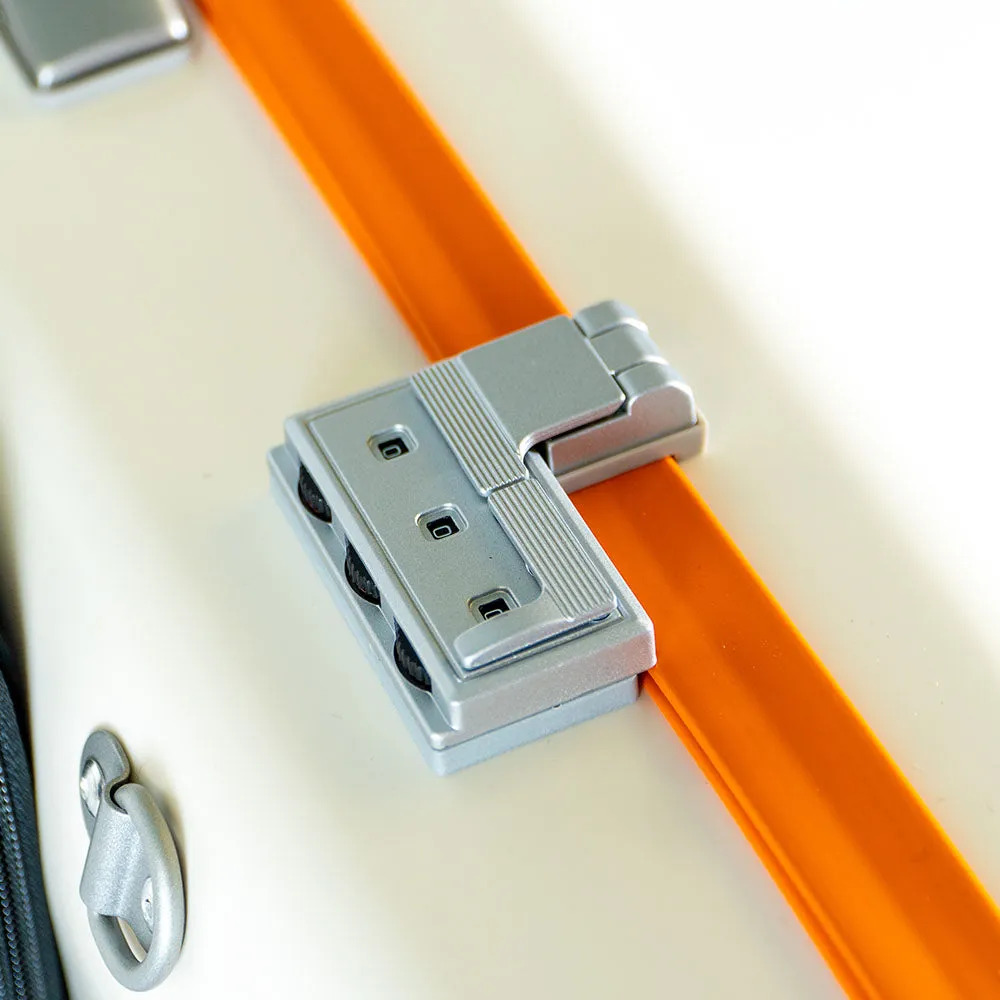 BAM Graffiti Hightech Violinkoffer 4/4 weiß-orange eckig
