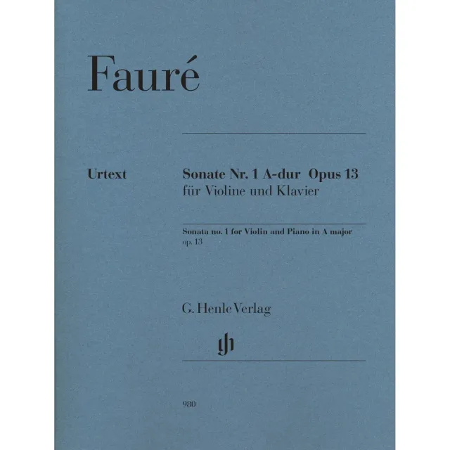 Henle Verlag Fauré Sonate Nr.1 A-Dur Op.13 Noten Violine Klavier