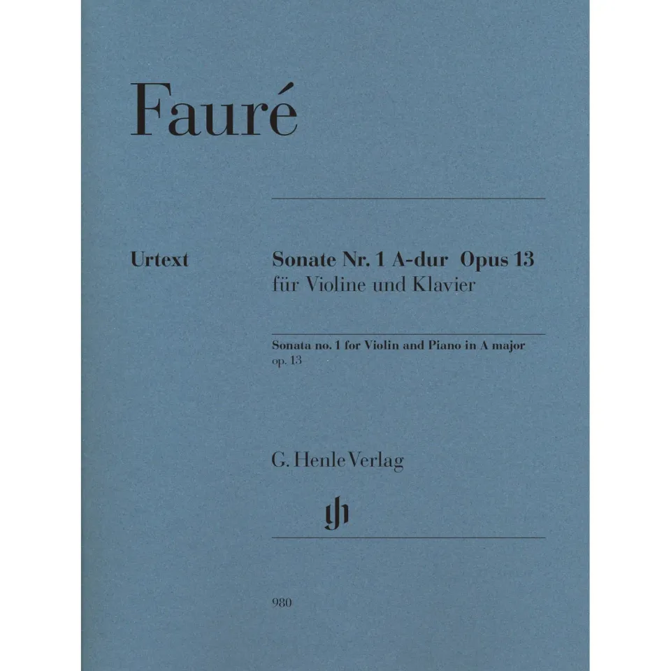 Henle Verlag Fauré Sonate Nr.1 A-Dur Op.13 Noten Violine Klavier