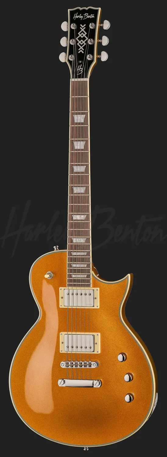 Harley Benton SC-Custom III E-Gitarre Gold Top Humbucker