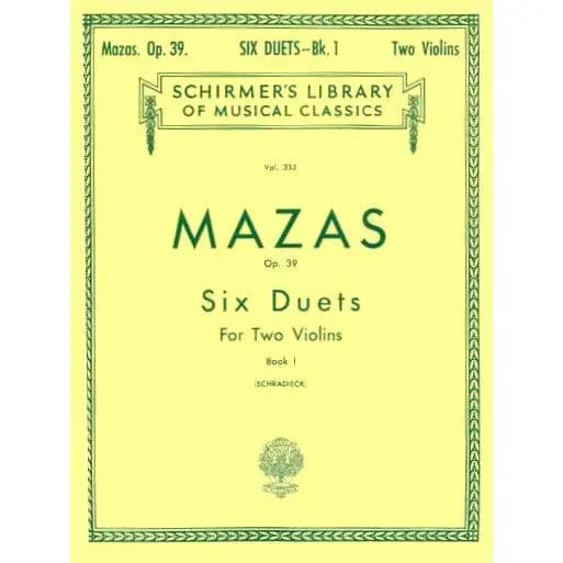 Shar Music Mazas Six Duets Op 39 Buch 1 Noten 2 Violinen