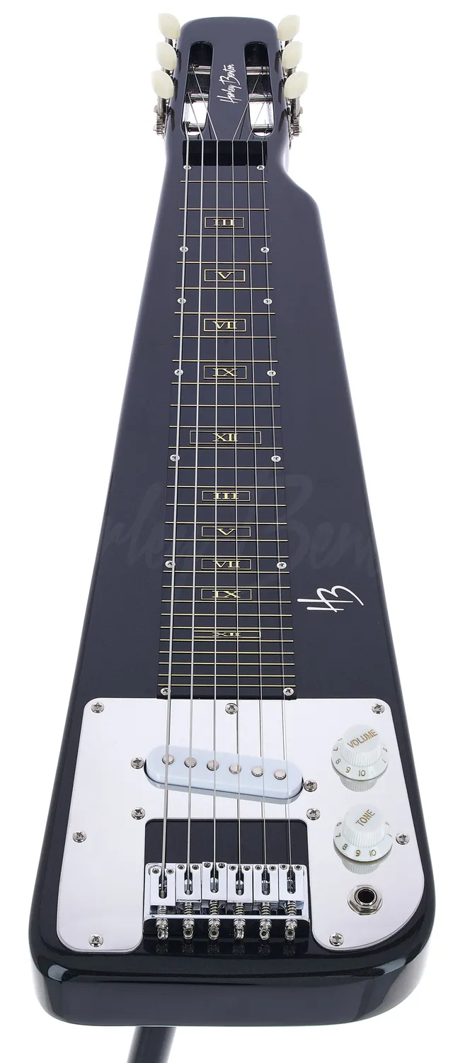 Harley Benton Slider II Lap-Steel-Gitarre Set mit Ständer Tonbar