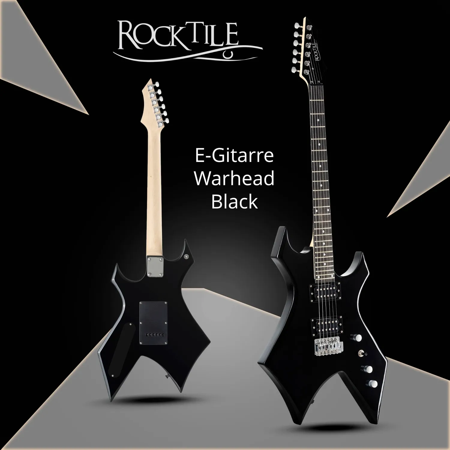 Rocktile Heavy Warhead E-Gitarre Black Gloss 24 Bünde