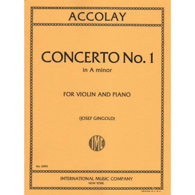 Accolay Violinkonzert Nr 1 a-moll Noten Gingold Violine