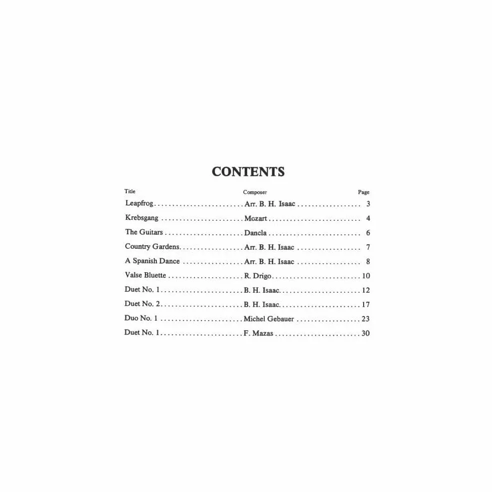 Mel Bay Burton Isaac Easy Violin Duets Noten 2 Violinen