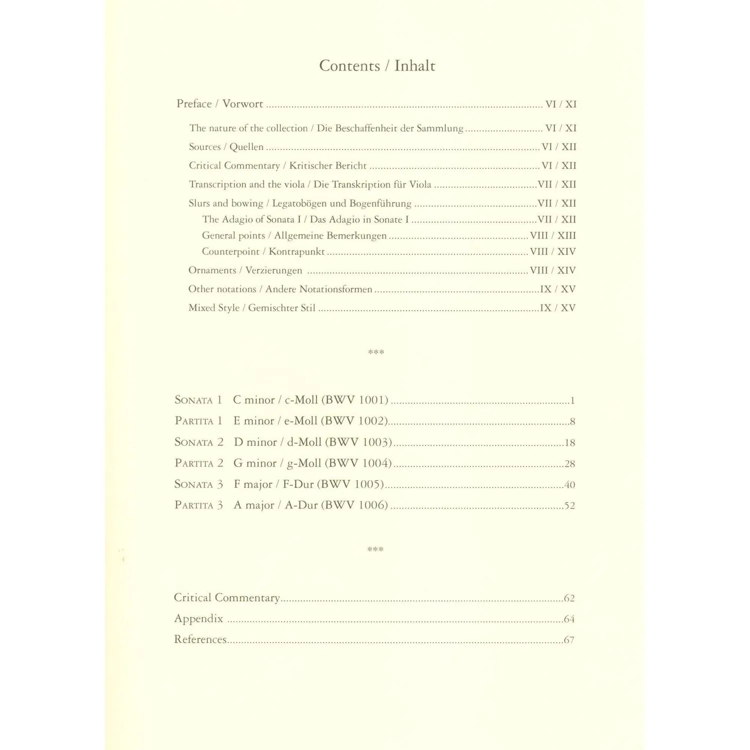 Bach 6 Sonaten Partiten Solo-Bratsche Peters Rowland-Jones