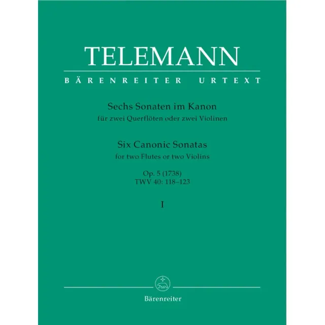 Shar Telemann Kanonische Sonaten 1-3 Noten 2 Flöten