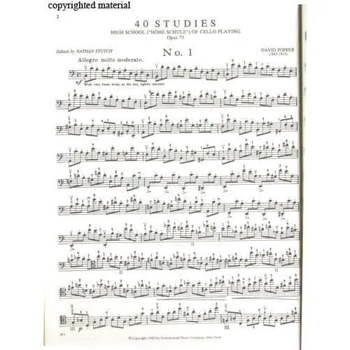 Shar Music High School Op 73 Cellonoten Cello Solo