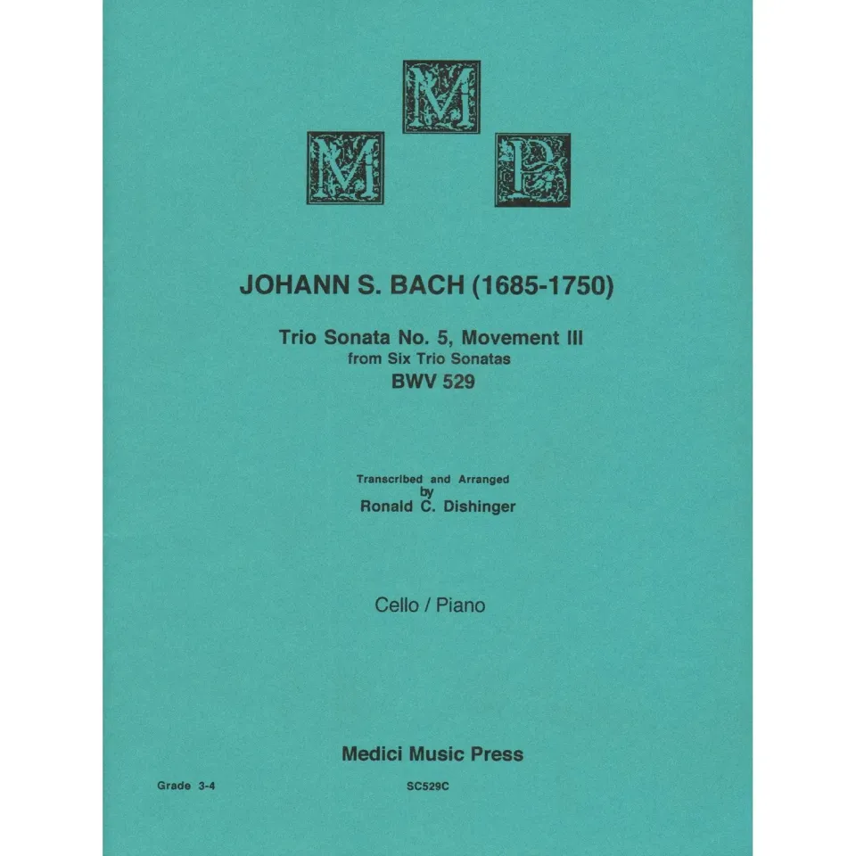 Medici Bach Triosonate Nr.5 BWV529 Cellonoten Cello Klavier