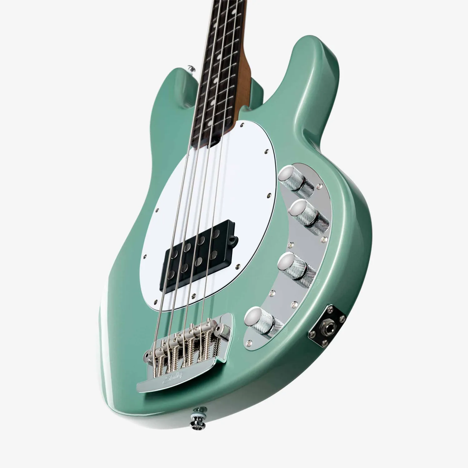 Sterling StingRay RAY34 E-Bass Dorado Green 4-saitig