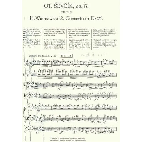 Shar Sevcik Op. 17 Wieniawski d-Moll Violinstudien