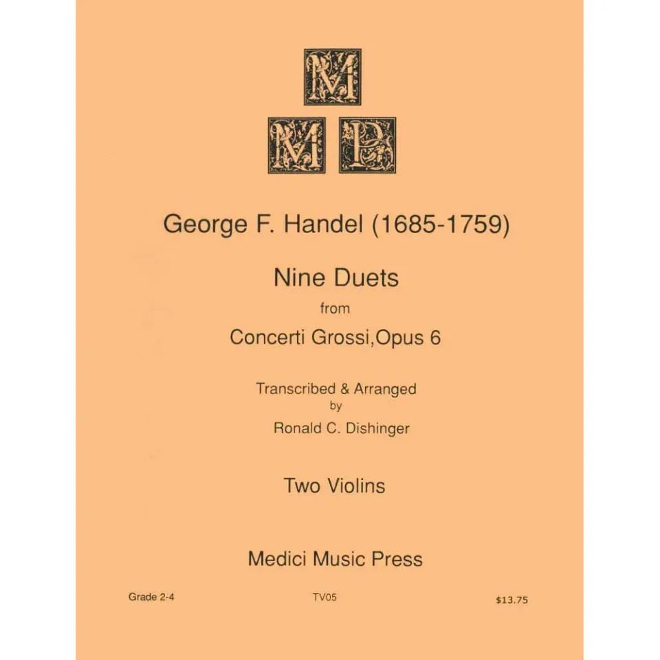 Händel Nine Duets Op. 6 Noten 2 Violinen Dishinger