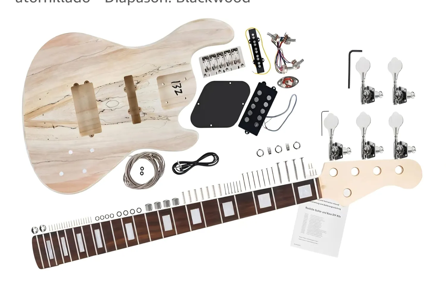 Rocktile JBH5-Style E-Bass Bausatz 5-saitig Paulownia