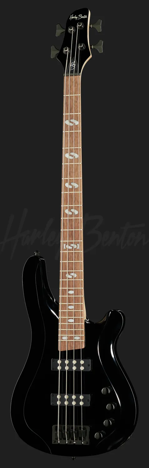 Harley Benton Pro B-450 E-Bass Black 24 Bünde