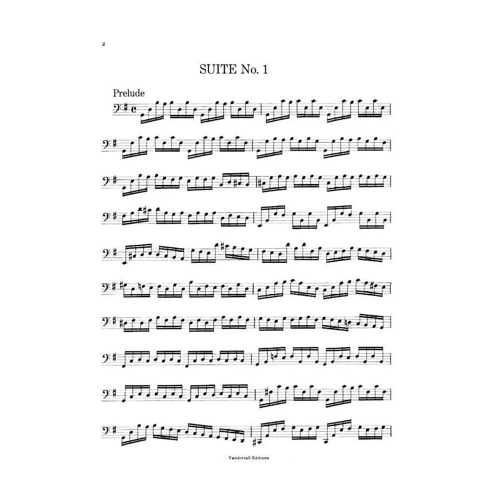 Bach 6 Suiten BWV 1007-1012 Noten Cello Vandersall