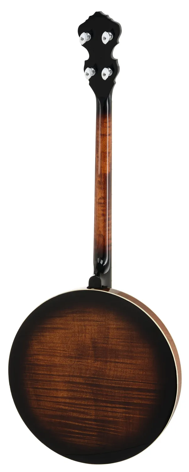 Harley Benton Bluegrass BJ-74Pro 4-Saiter Banjo Brown Burst mit Koffer