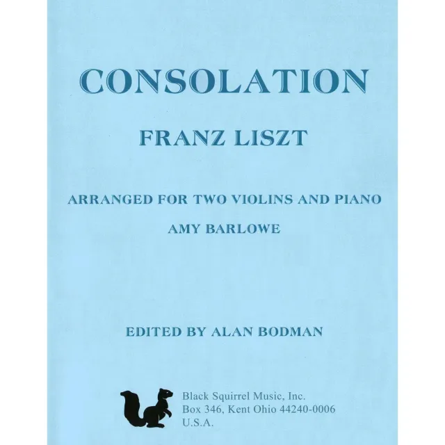 Black Squirrel Liszt Consolation Noten 2 Violinen Klavier