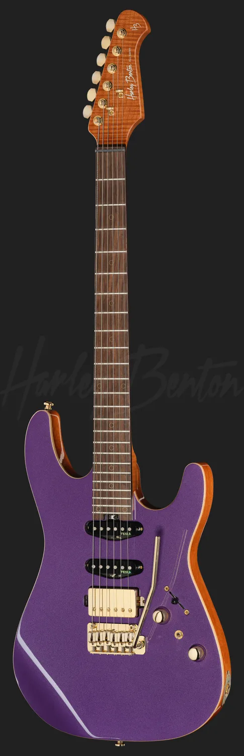 Harley Benton Fusion-IV HSS RW E-Gitarre Purple Metallic