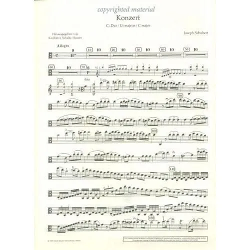Schott Schubert Konzert C-Dur Noten Viola Klavier