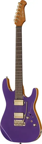 Harley Benton Fusion-IV E-Gitarre Purple Metallic Humbucker