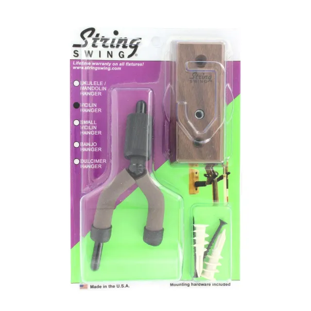 Shar Wandhalter Geige Viola Walnuss Holz mit Bogenhalter