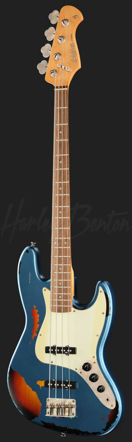 Harley Benton JB-62HA LPB over SB E-Bass Erle aged