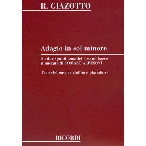 Shar Music Albinoni Adagio Noten für Violine und Klavier