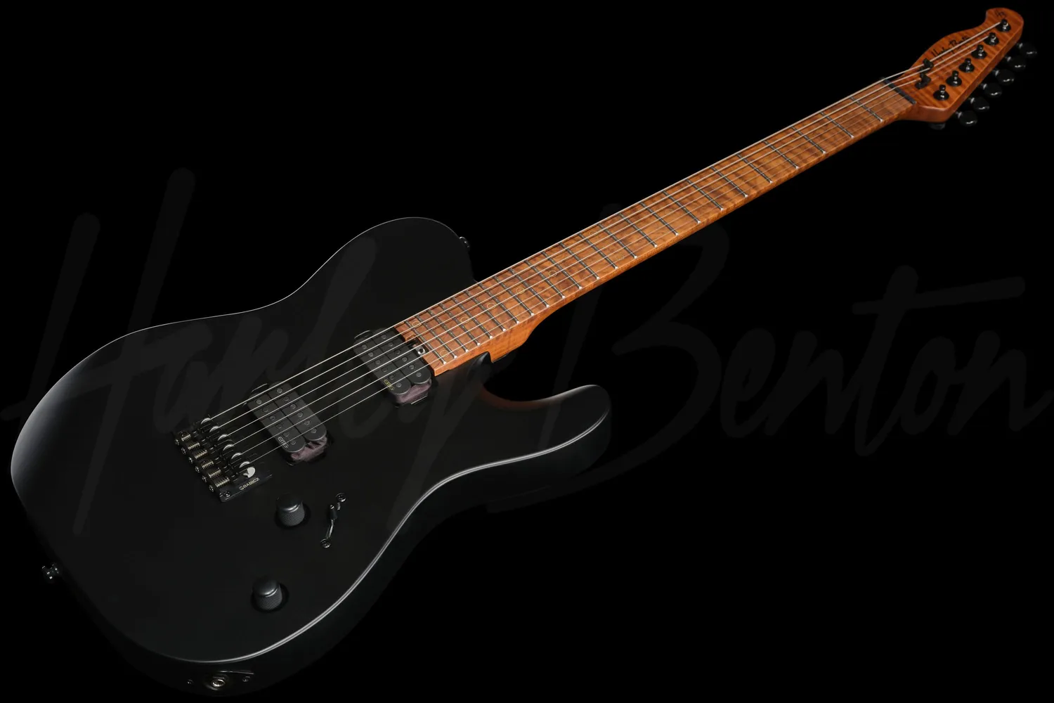 Harley Benton Fusion-T II EMG MN HT E-Gitarre Satin Black Hardtail
