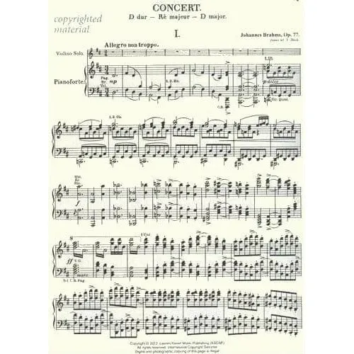 Sevcik Brahms Violinkonzert D-Dur Studien Violinnoten