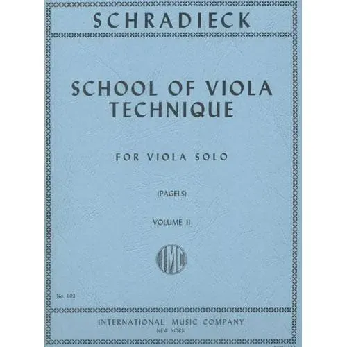 Schradieck Pagels Viola-Technik Bd.2 Bratschen-Noten