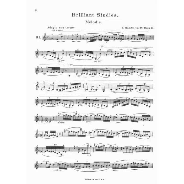 Schirmer Mazas Etüden Op 36 Heft 2 Noten Violine