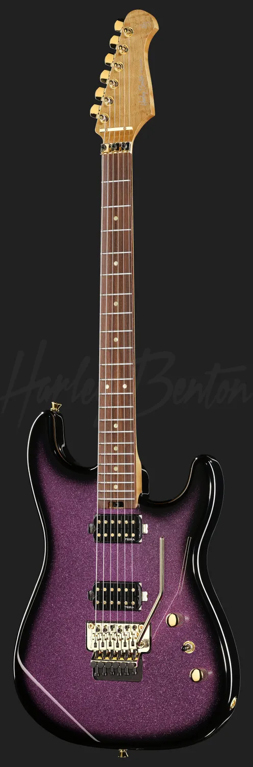 Harley Benton ST-80FR HH E-Gitarre Amethyst Sparkle Floyd Rose