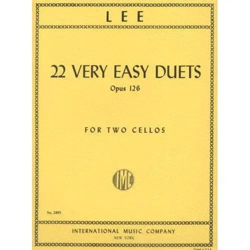 Lee 22 Very Easy Duets Op.126 Cello Noten 2 Cellos