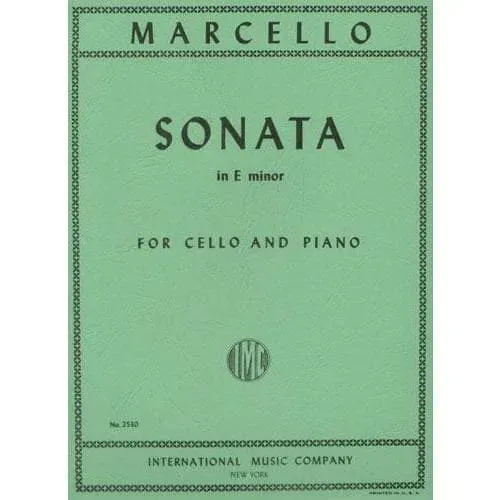Shar Music Marcello Sonate Nr 2 e-moll Noten Cello Klavier