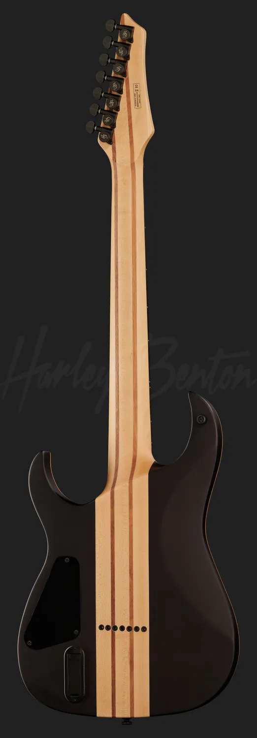Harley Benton Amarok-7 7-Saiter E-Gitarre Flame Burst EMG